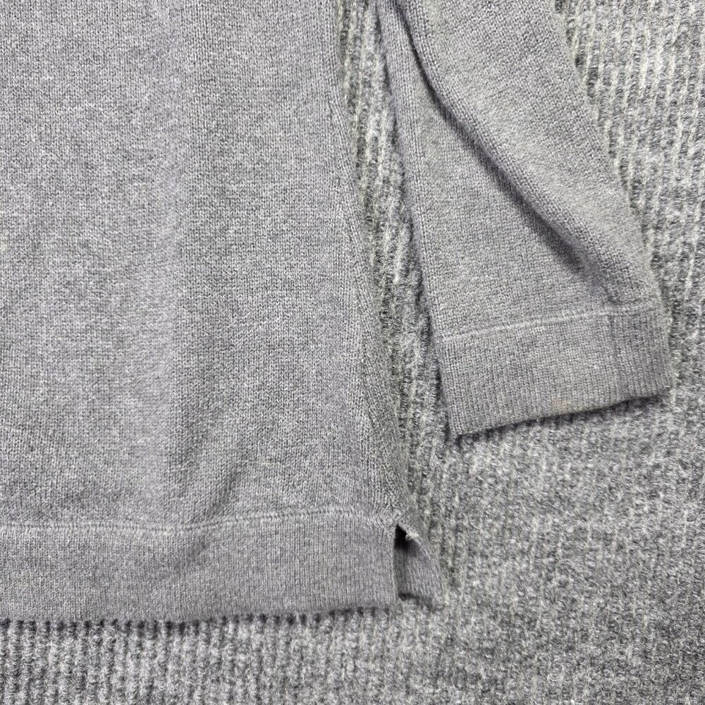 Eddie Bauer Sweater Womens Large Gray Fair Isle Raglan Pullover Cotton Angora - Picture 4 of 12
